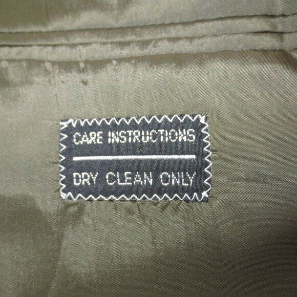 VTG Giorgio Armani Mens Classic Sport Coat One Button Plaid Green Wool 42R ITALY - Picture 10 of 16